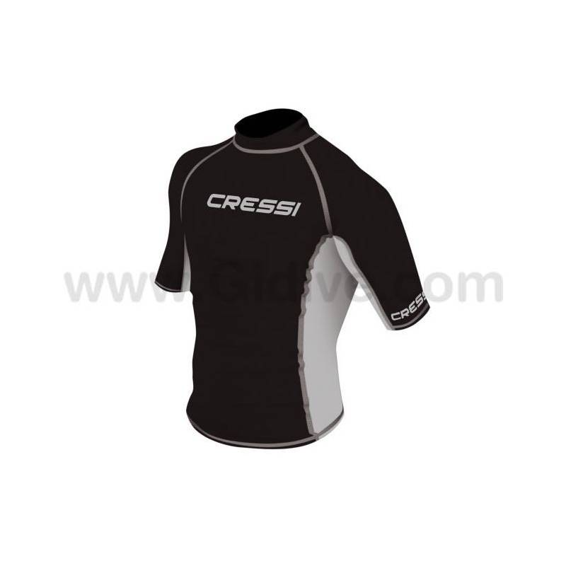 Rash-guard short sleeve white