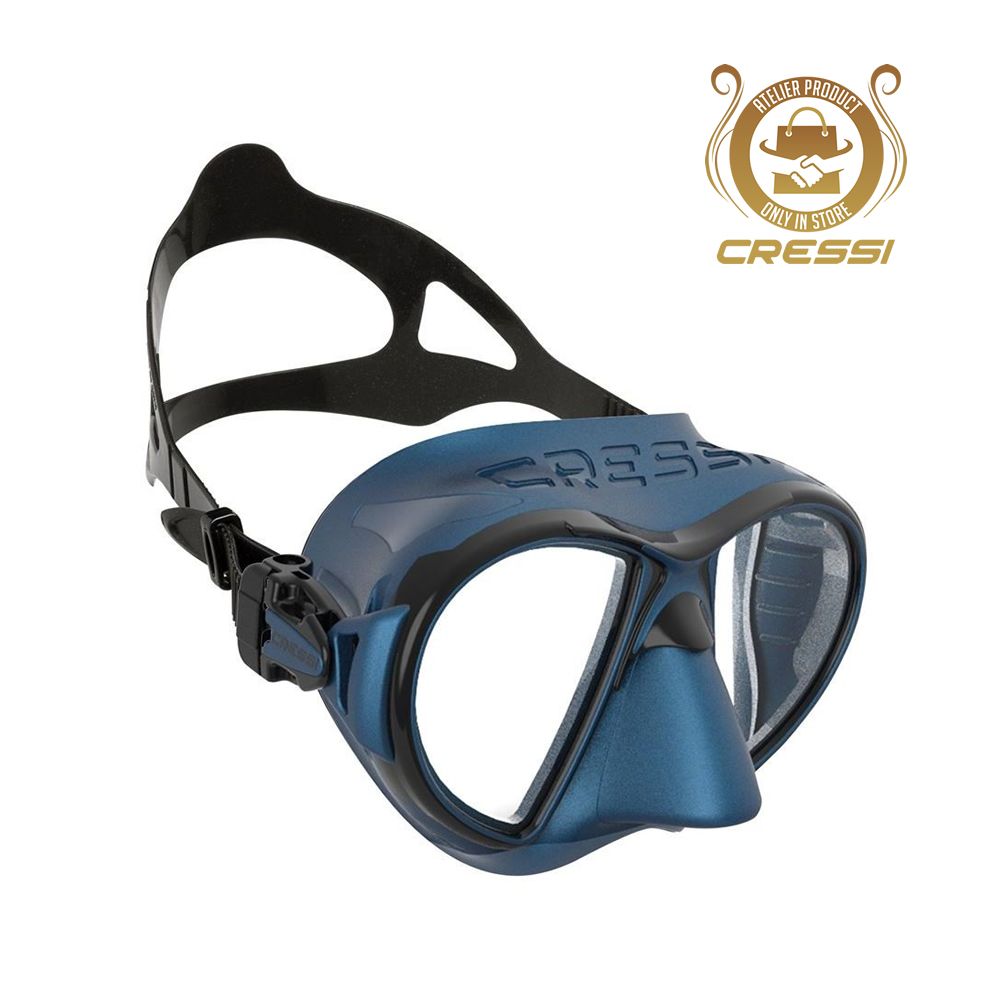 Cressi Atom Freediving Mask Blue Metal/Black