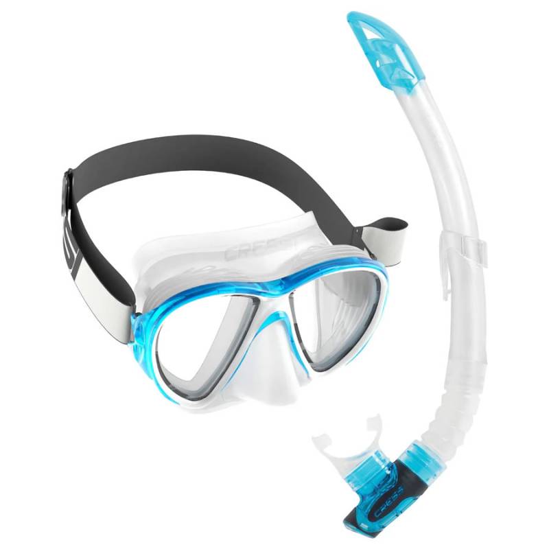 Cressi Set Fiji TX Mask + Gamma Snorkel Clear / Aqua Scuba Diving Buy ...