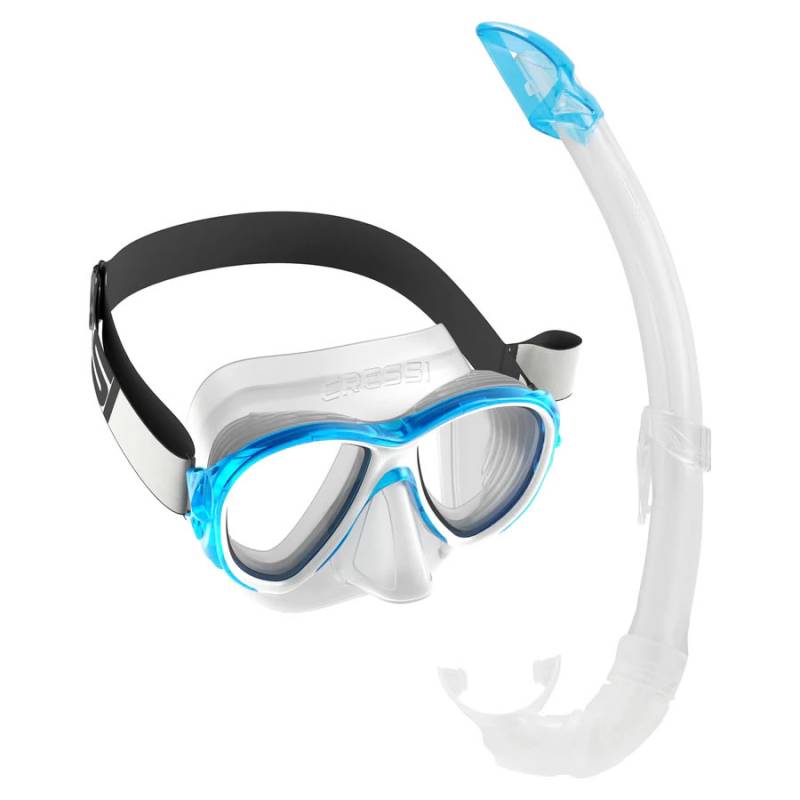 Cressi Set Samoa TX Mask + Mexico Snorkel Clear / Aqua Scuba Diving Buy ...