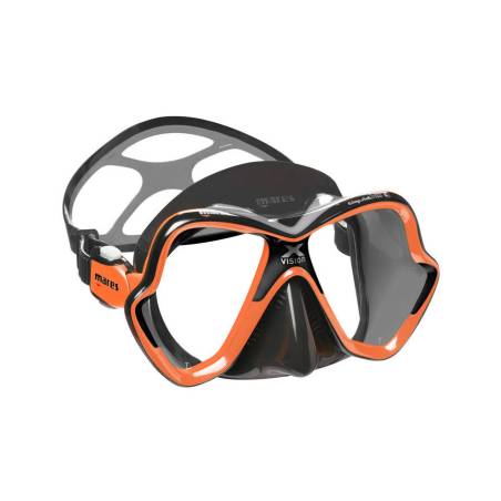 Mares X-Vision Ultra Liquid Skin Dive Mask, All Black-Gold Mirrored Lens :  : Sports & Outdoors