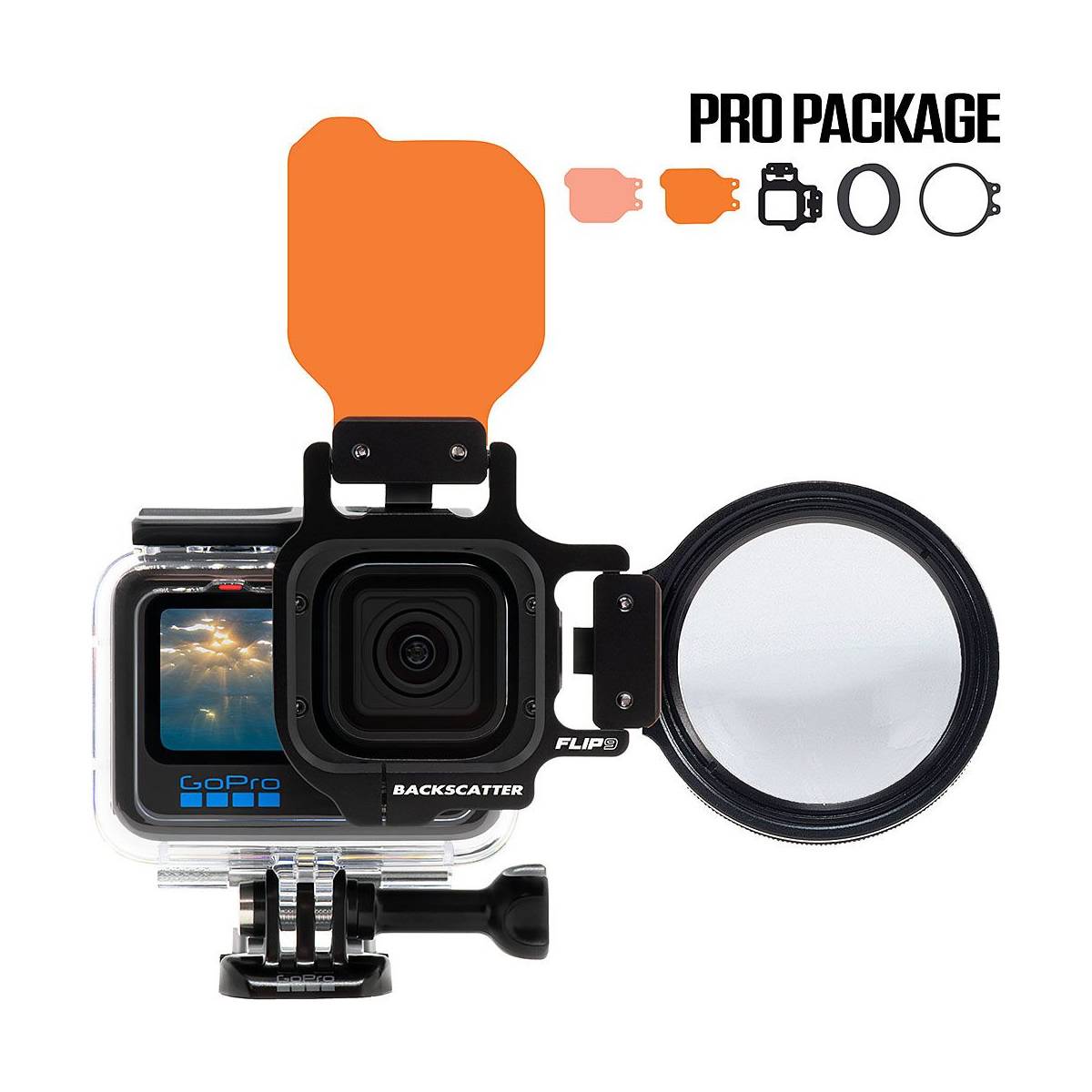 Backscatter Flip12 Pro Set para Hero12/11/10/9/8/7/6/5 Comprar y Ofertas de  Buceo y Fotosub en Gidive Store