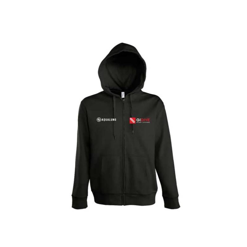 Gidive Hoodie with Zip Black