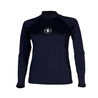 Aqualung Rash Guard Slim Fit Long Sleeve Woman Black